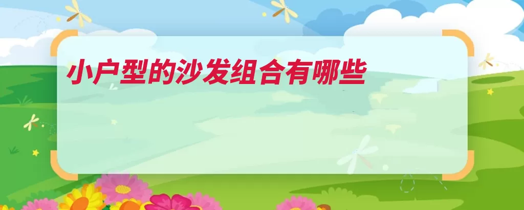 小户型的沙发组合有哪些（沙发组合摆放字型）