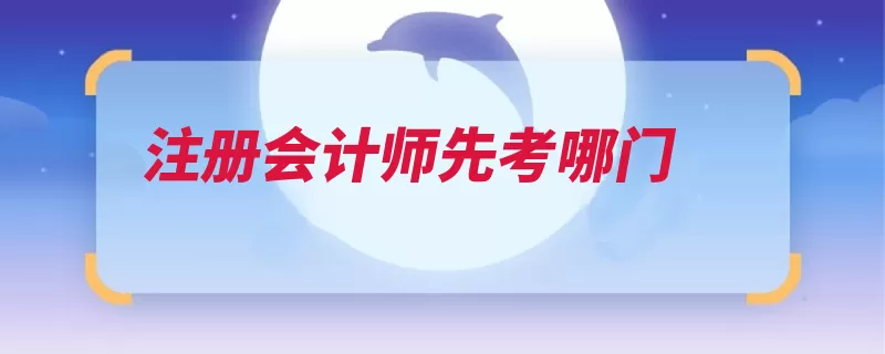 注册会计师先考哪门（考生会计科目报考）