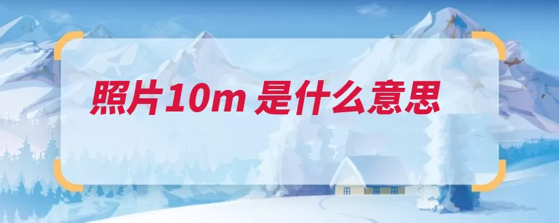 照片10m 是什么意思（照片感光纸的人代）