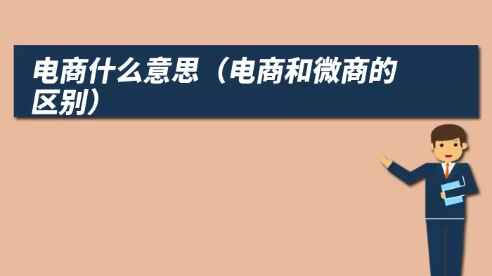 电商什么意思（电商和微商的区别）