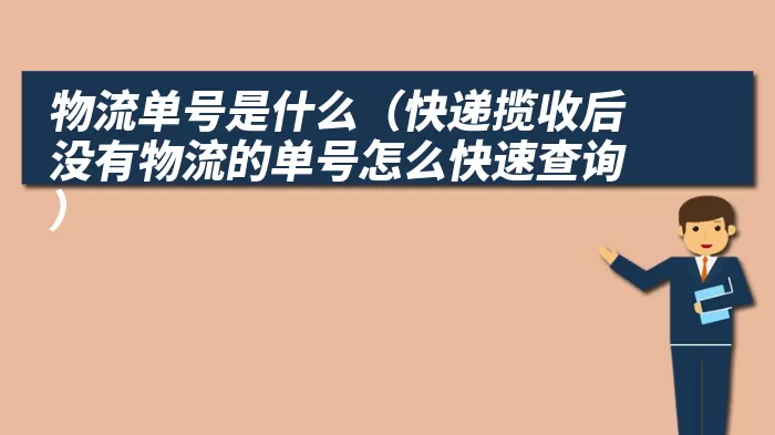 物流单号是什么（快递揽收后没有物流的单号怎么快速查询）