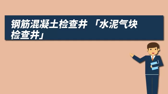 钢筋混凝土检查井 「水泥气块检查井」