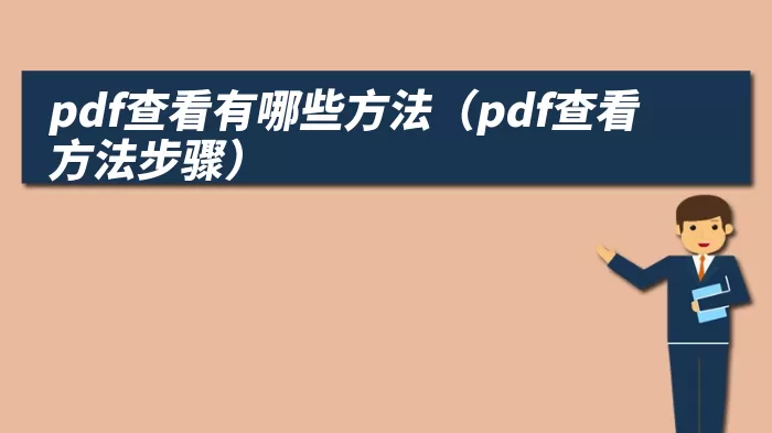 pdf查看有哪些方法（pdf查看方法步骤）