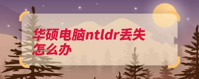 华硕电脑ntldr丢失怎么办（全球系统生产商情）