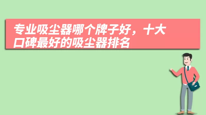 专业吸尘器哪个牌子好，十大口碑最好的吸尘器排名