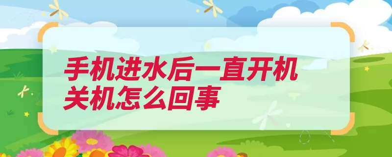 手机进水后一直开机关机怎么回事（开机掉进手机可将）