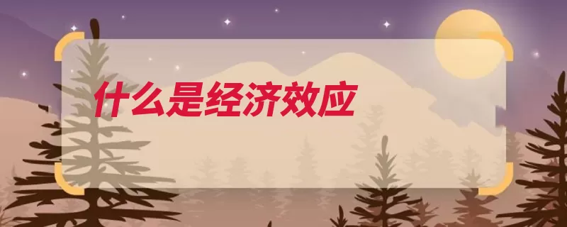 什么是经济效应