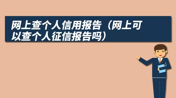 网上查个人信用报告（网上可以查个人征信报告吗）