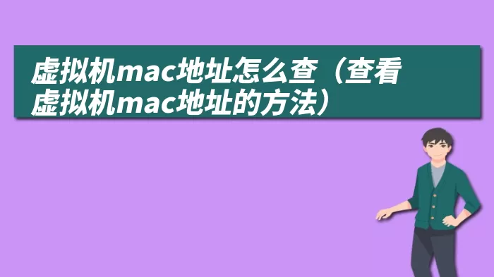 虚拟机mac地址怎么查（查看虚拟机mac地址的方法）