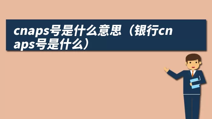 cnaps号是什么意思(银行cnaps号是什么)