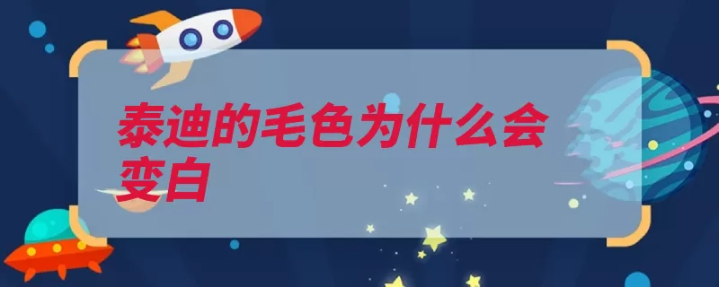 泰迪的毛色为什么会变白