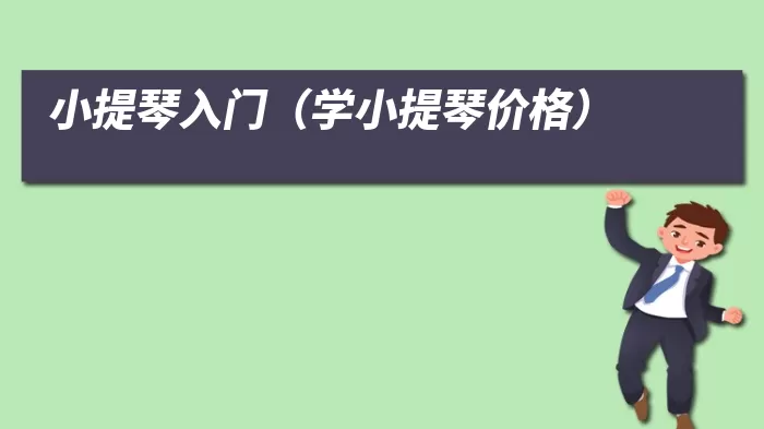 小提琴入门(学小提琴价格)