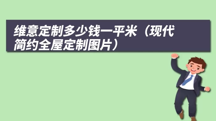 维意定制多少钱一平米(现代简约全屋定制图片)