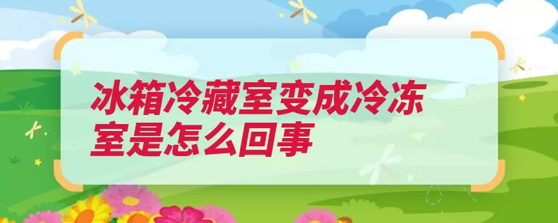 冰箱冷藏室变成冷冻室是怎么回事