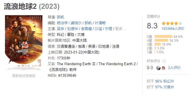 嚯！流浪地球两部连映 时长接近5个小时